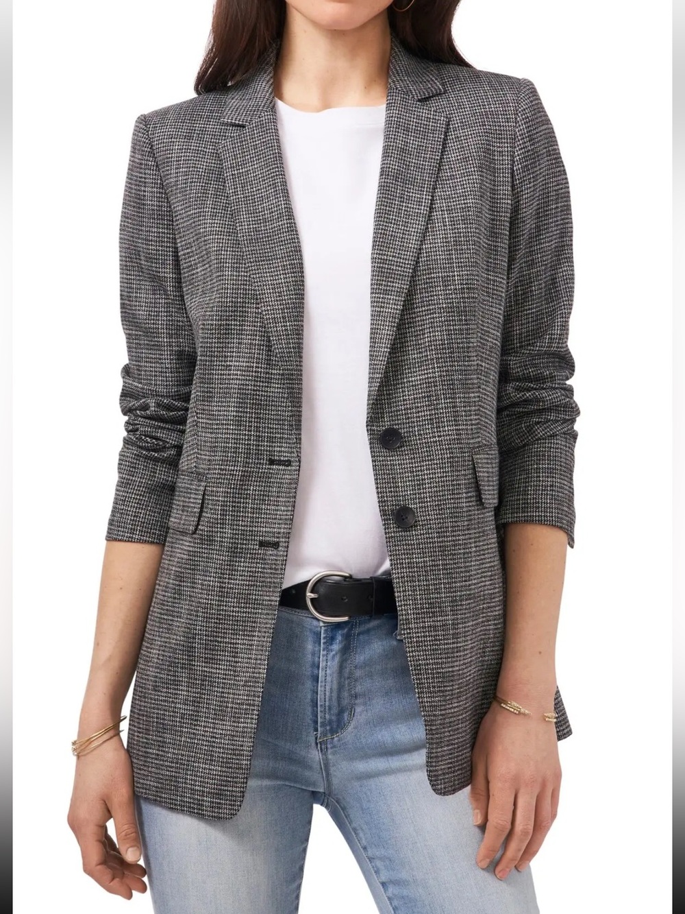 Vince Camuto Tweed Black Bkazer Jacket, size 12